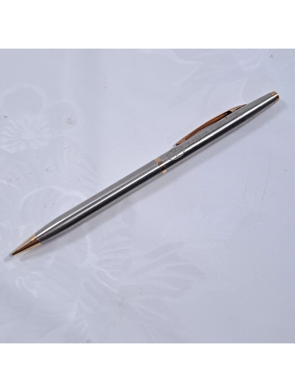 Amoco Superior Competitor Mechanical pencil Bradley silver/gold metal Vintage